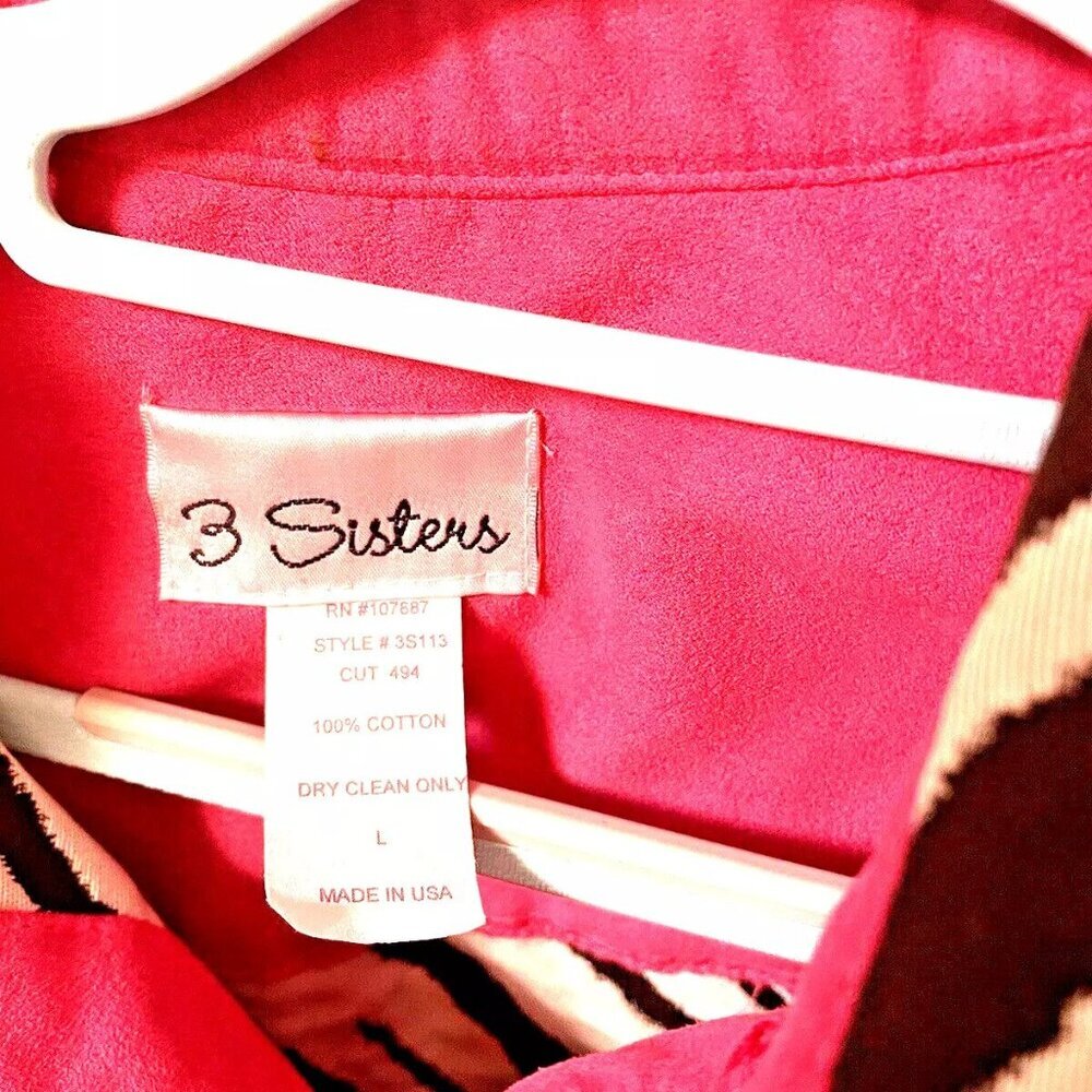 Three Sisters Pink & Zebra Print Pattern Pink But… - image 4